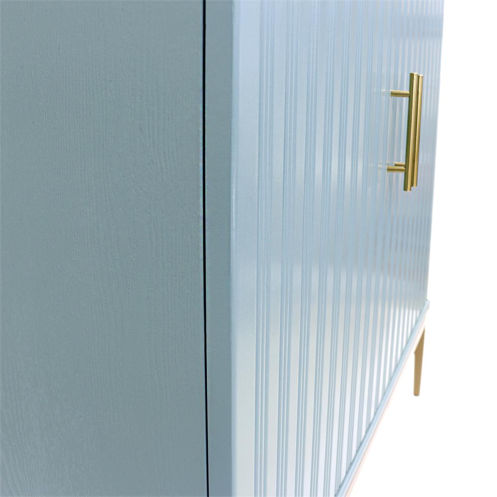 Pasargad Home Edgar Storage Cabinet with 2 Doors Metal Handle. Picture 7