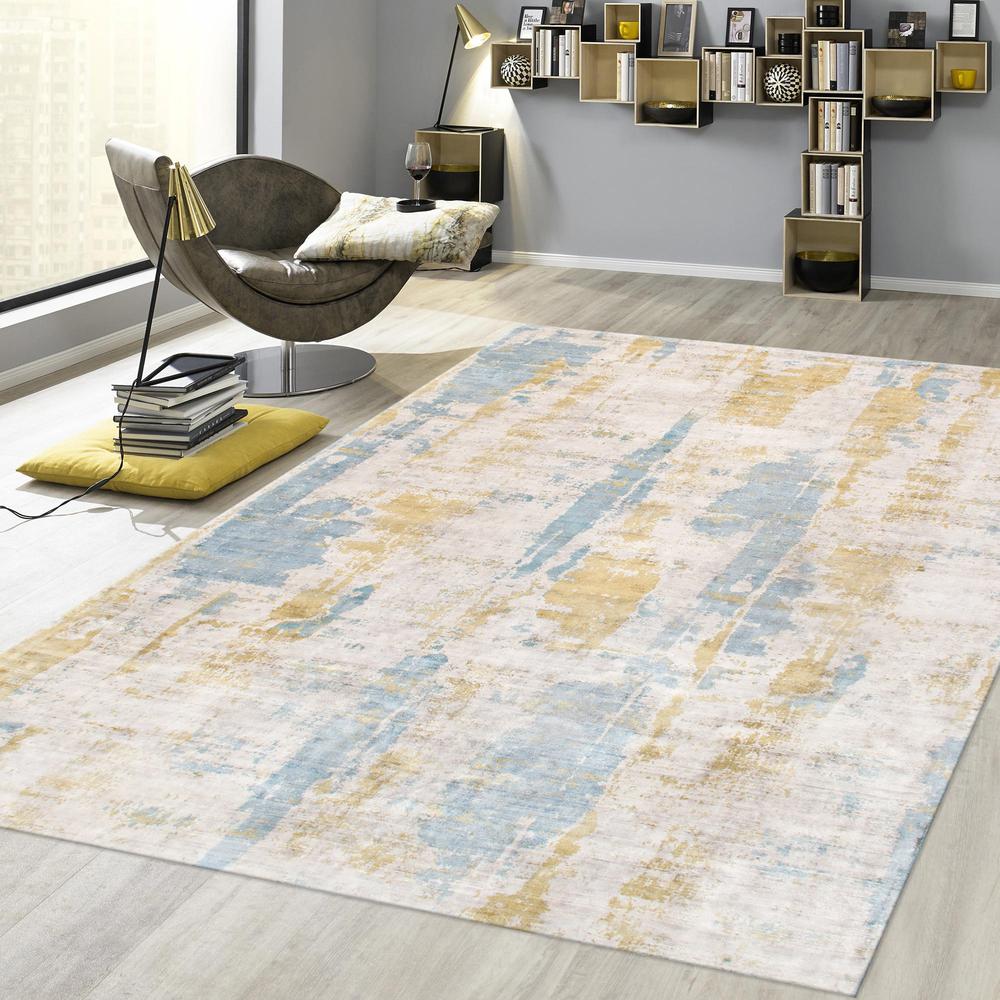 Mirage Collection Hand Loomed Area Rug, 4 X 6 Area Rug Contemporary Design