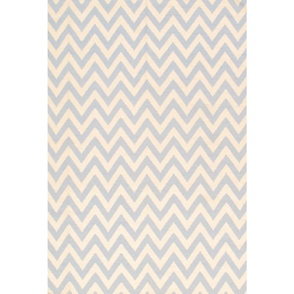 Pasargad Sahara Collection Decorative Handmade Wool Flat Weave Area Rug - Blue/Ivory (6x9) - sa-10358 6x9. The main picture.