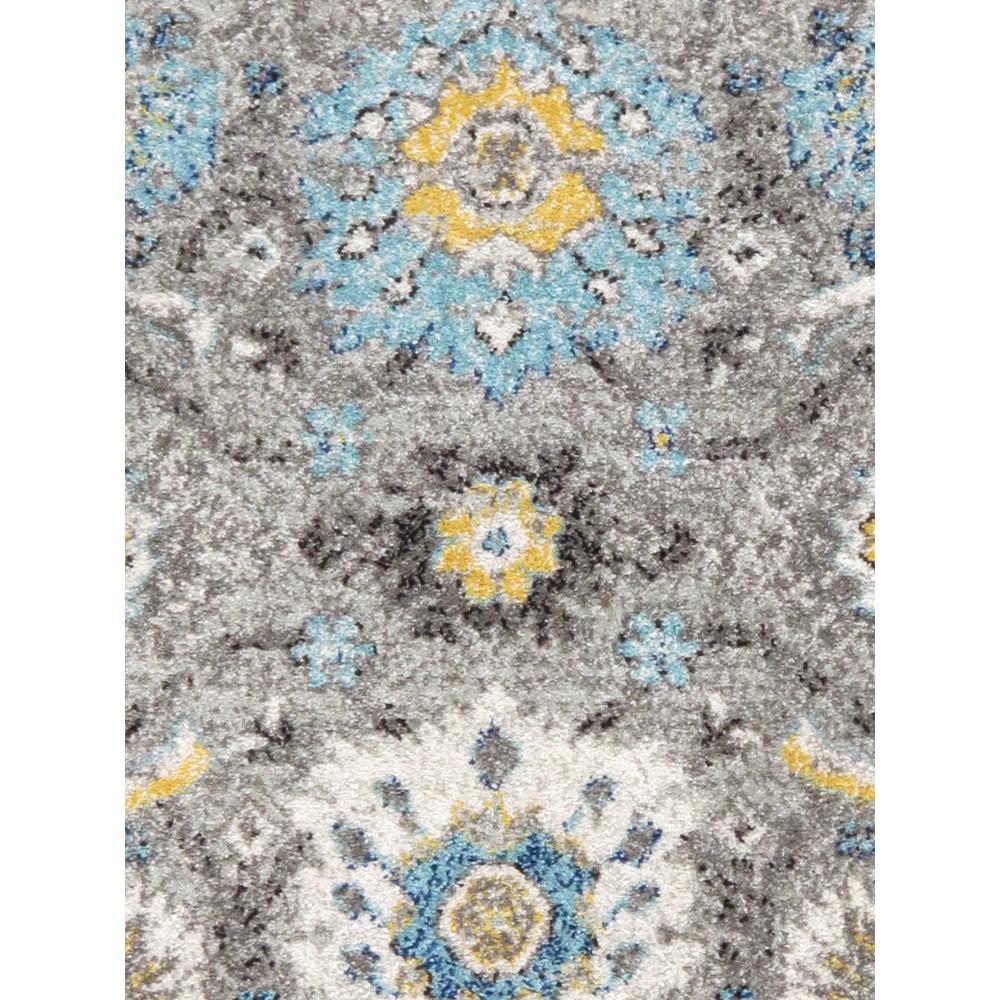 Pasargad Home Chelsea Design Power Loomed Silver Abstract Area Rug - RC-5586SS 6x6. Picture 3