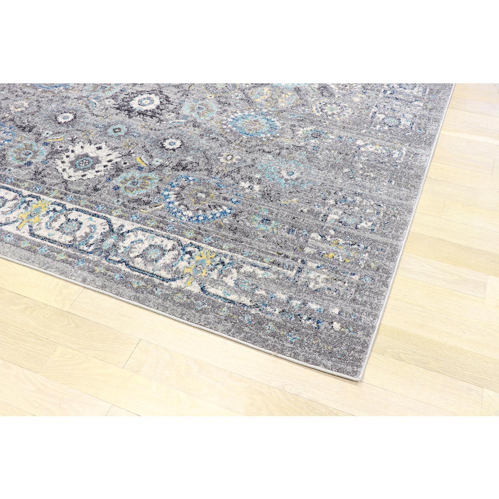 Pasargad Home Chelsea Design Power Loomed Silver Abstract Area Rug - RC-5586SS 8X10. Picture 4