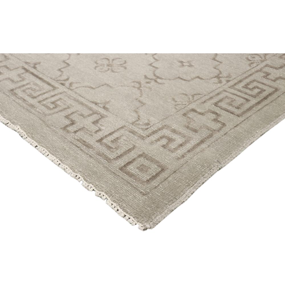 Pasargad Home Khotan Collection Hand-Knotted Silk & Wool Area Rug- 9' 1" X 12' 4"  - PARP-34 GREY 9X12. Picture 4