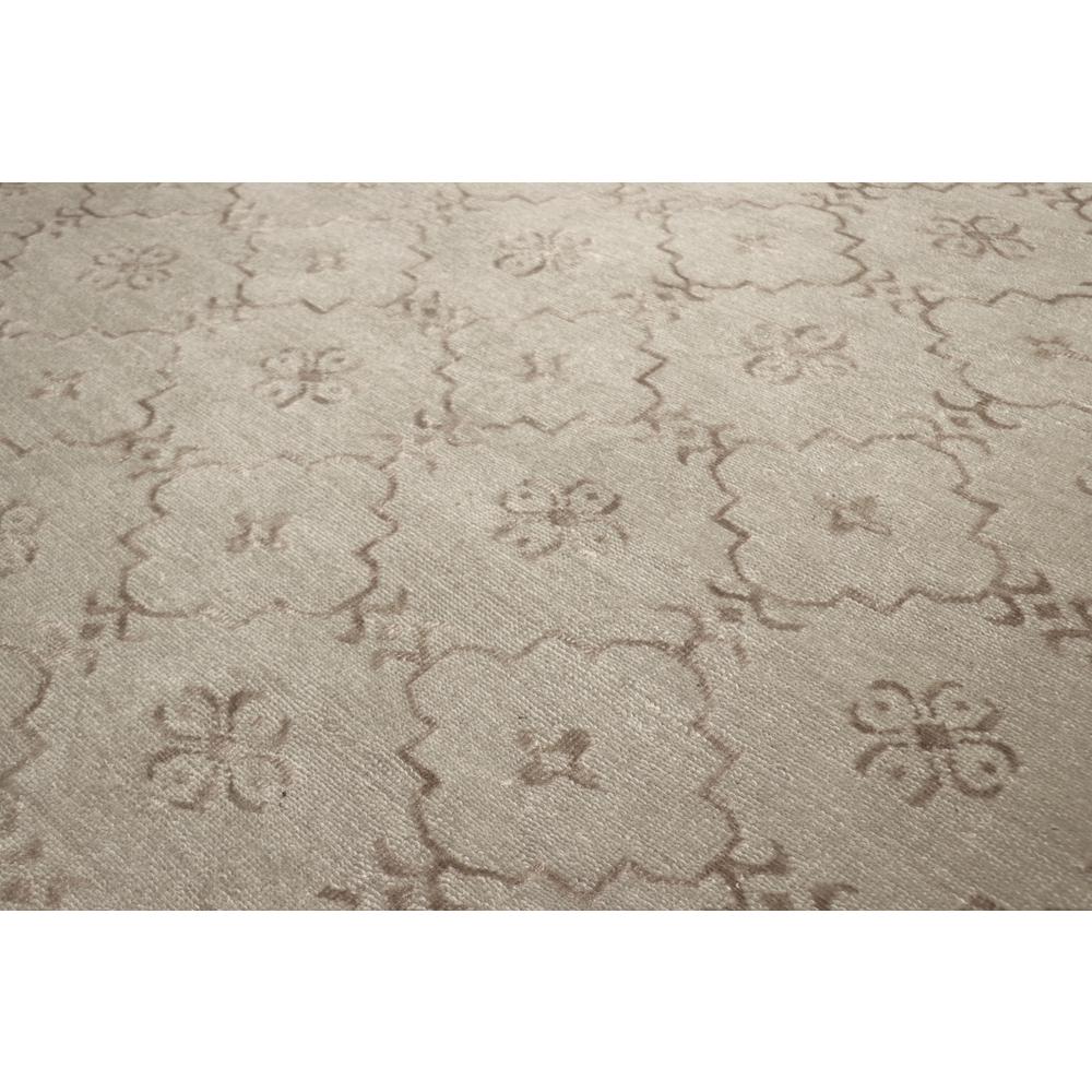 Pasargad Home Khotan Collection Hand-Knotted Silk & Wool Area Rug- 9' 1" X 12' 4"  - PARP-34 GREY 9X12. Picture 5