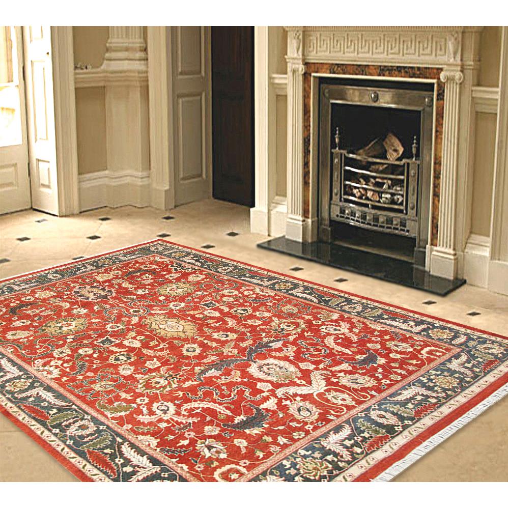 Pasargad Home Agra Collection Hand-Knotted Lamb's Wool Area Rug- 8' 0" X 10' 7"  - 044452. Picture 2