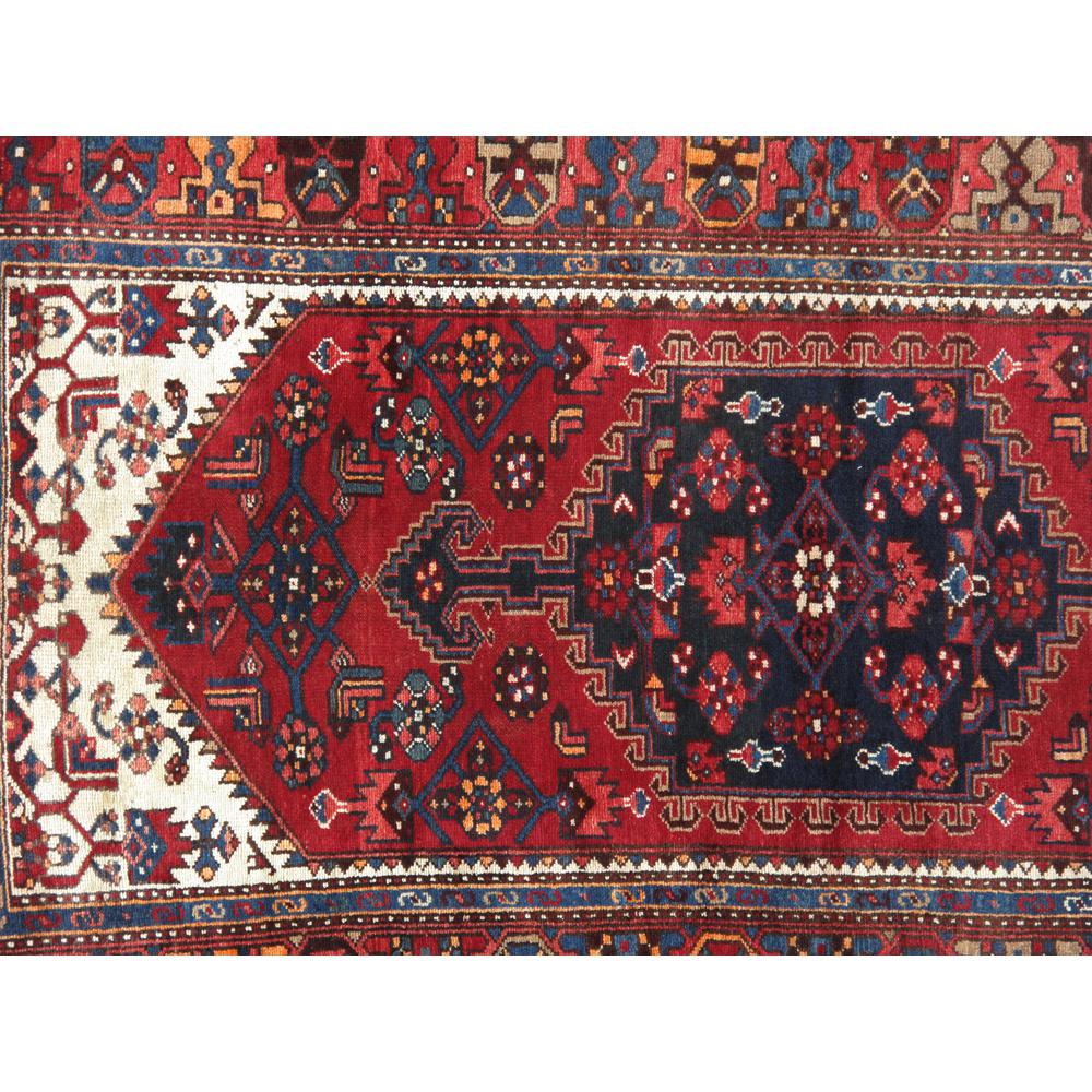 Pasargad Home Vintage Hamadan Collection Rust Wool Area Rug- 4' 4" X 7'10" - 054712. Picture 2