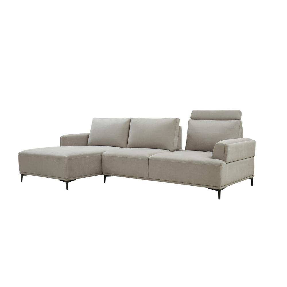 Modern Sectional Lucca Sectional Sofa with Push Back Functional, Left Facing Beige Color - CF-38L2G05L. Picture 2