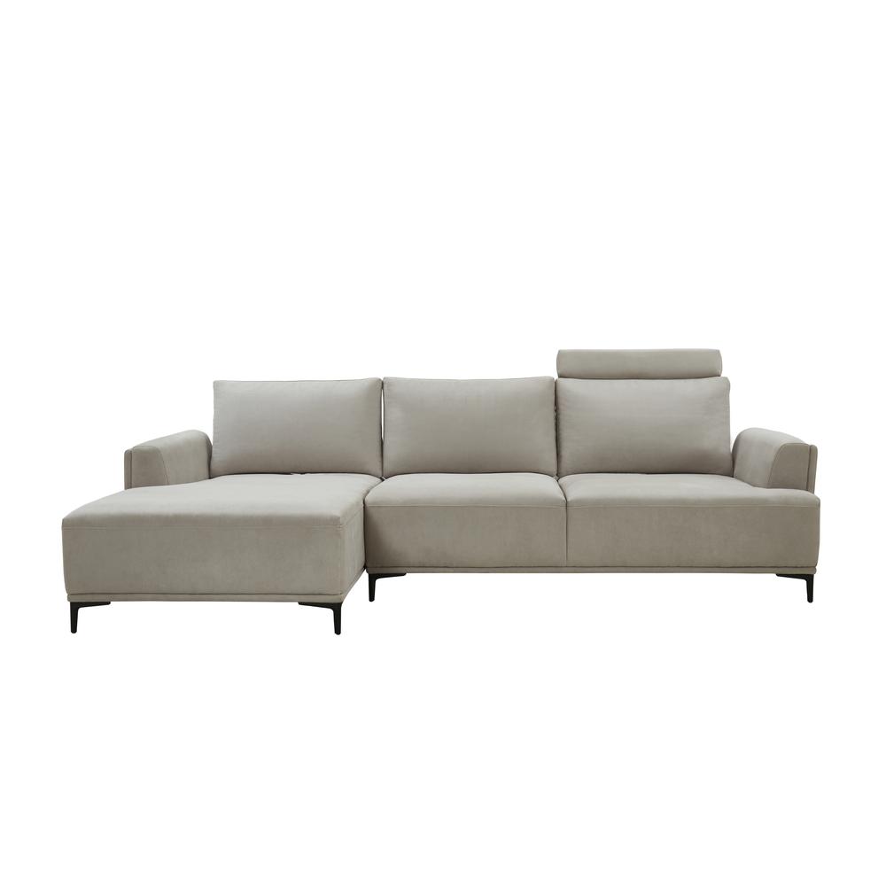 Modern Sectional Lucca Sectional Sofa with Push Back Functional, Left Facing Beige Color - CF-38L2G05L. Picture 3