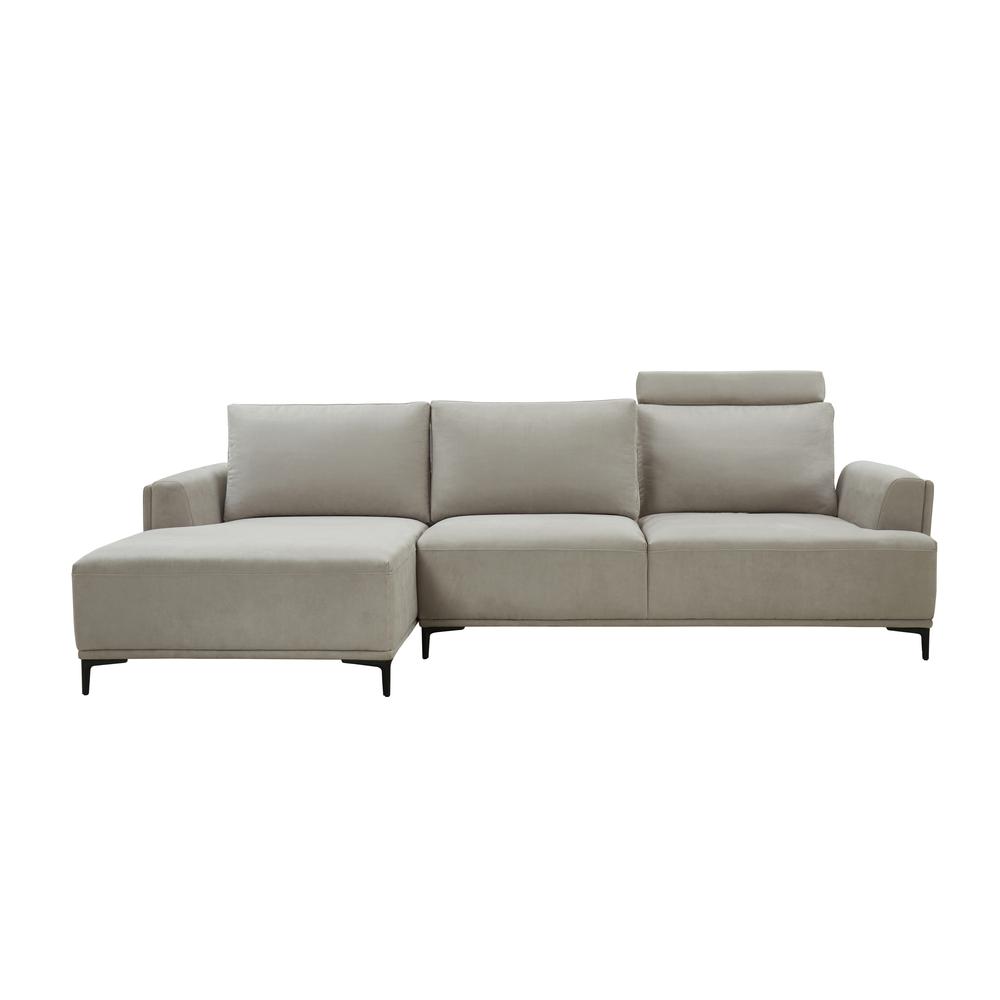 Modern Sectional Lucca Sectional Sofa with Push Back Functional, Left Facing Beige Color - CF-38L2G05L. Picture 4