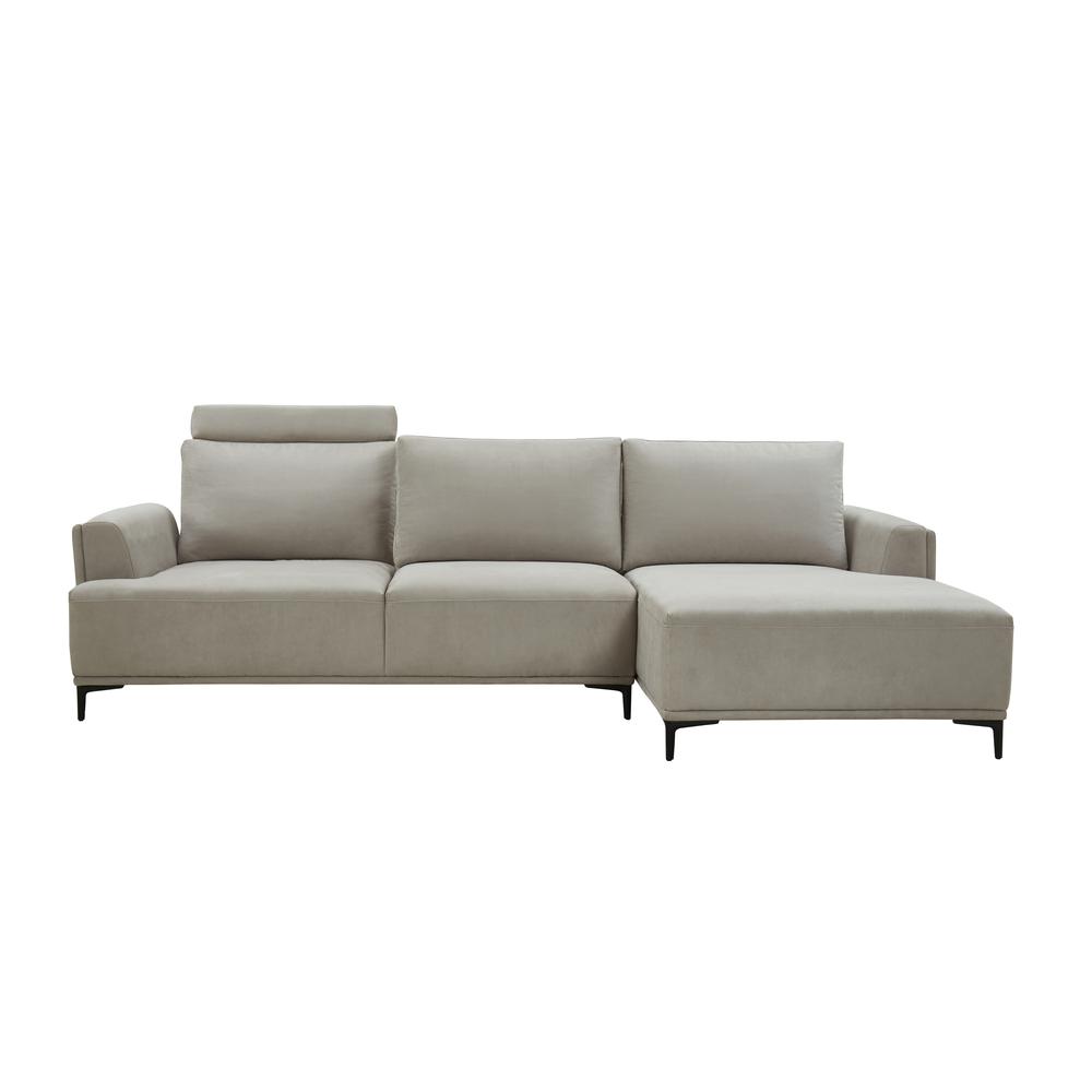Modern Sectional Lucca Sectional Sofa with Push Back Functional, Right Facing Beige Color - CF-38L2G05R. Picture 4