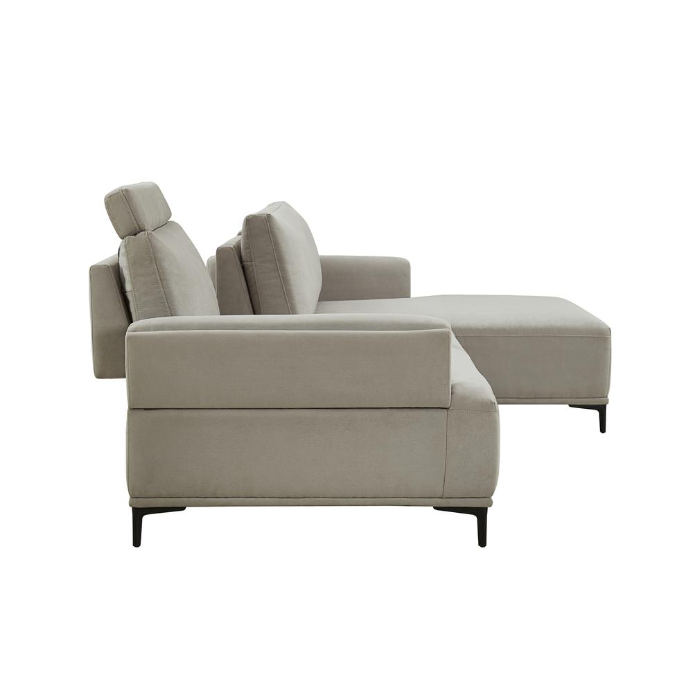 Modern Sectional Lucca Sectional Sofa with Push Back Functional, Right Facing Beige Color - CF-38L2G05R. Picture 5