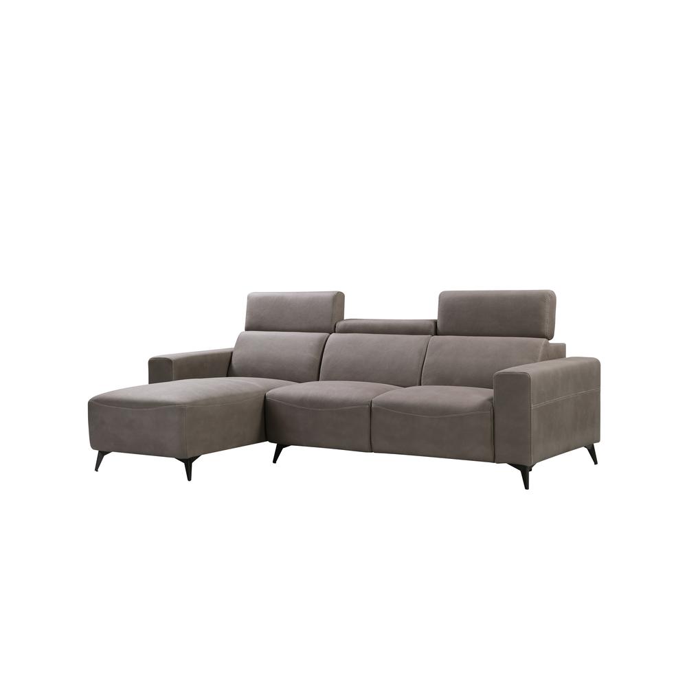 Modern Bari Sectional Sofa with Push Back Functional, Left Facing Grey Color - CF-46L2T14L. Picture 2