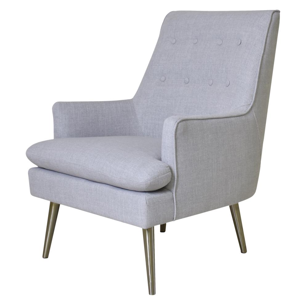 Pasargad Home Emily Wing Armchair,Silver - DLN1091-5. The main picture.