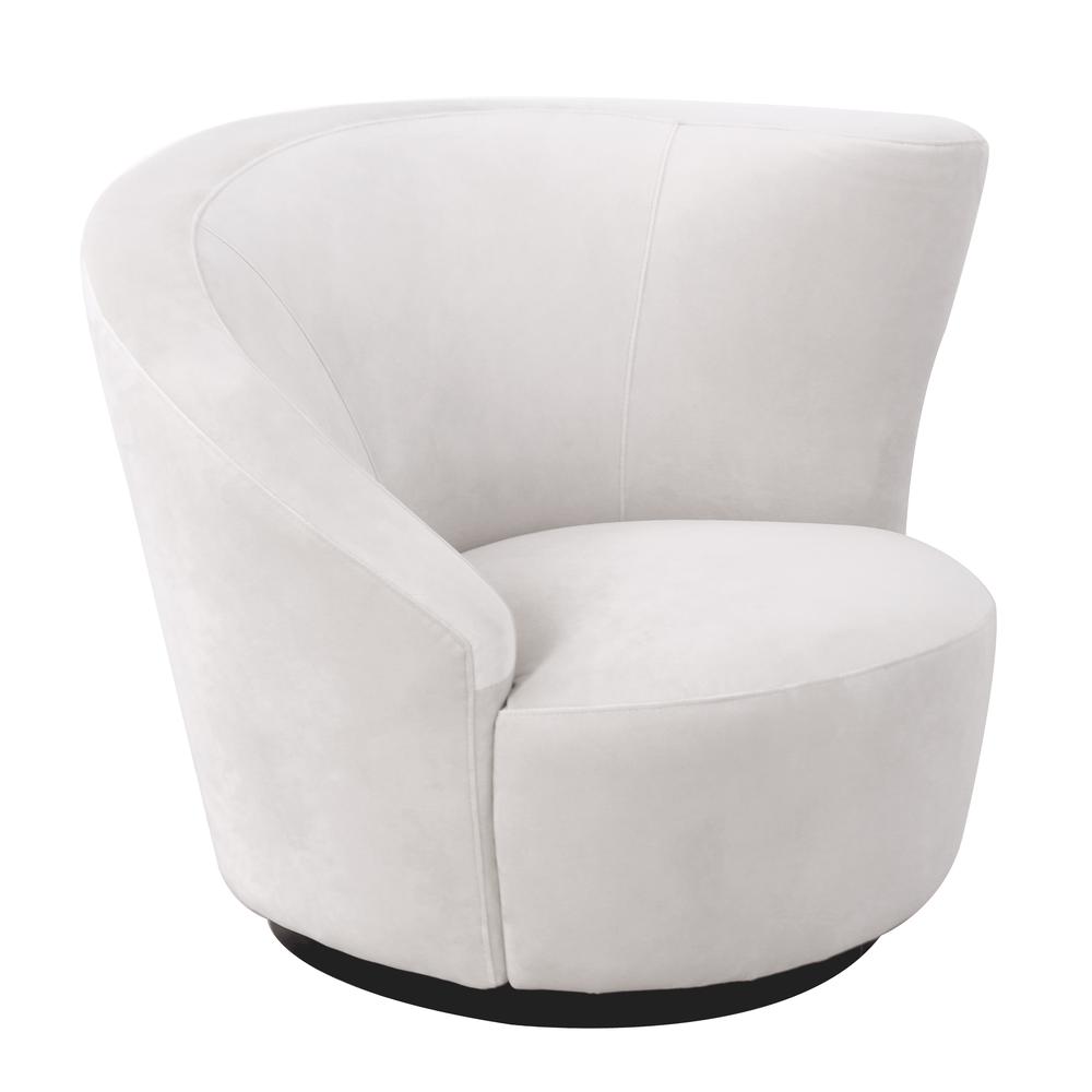 Pasargad Home Vicenza Collection Crescent Chair, White. Picture 2