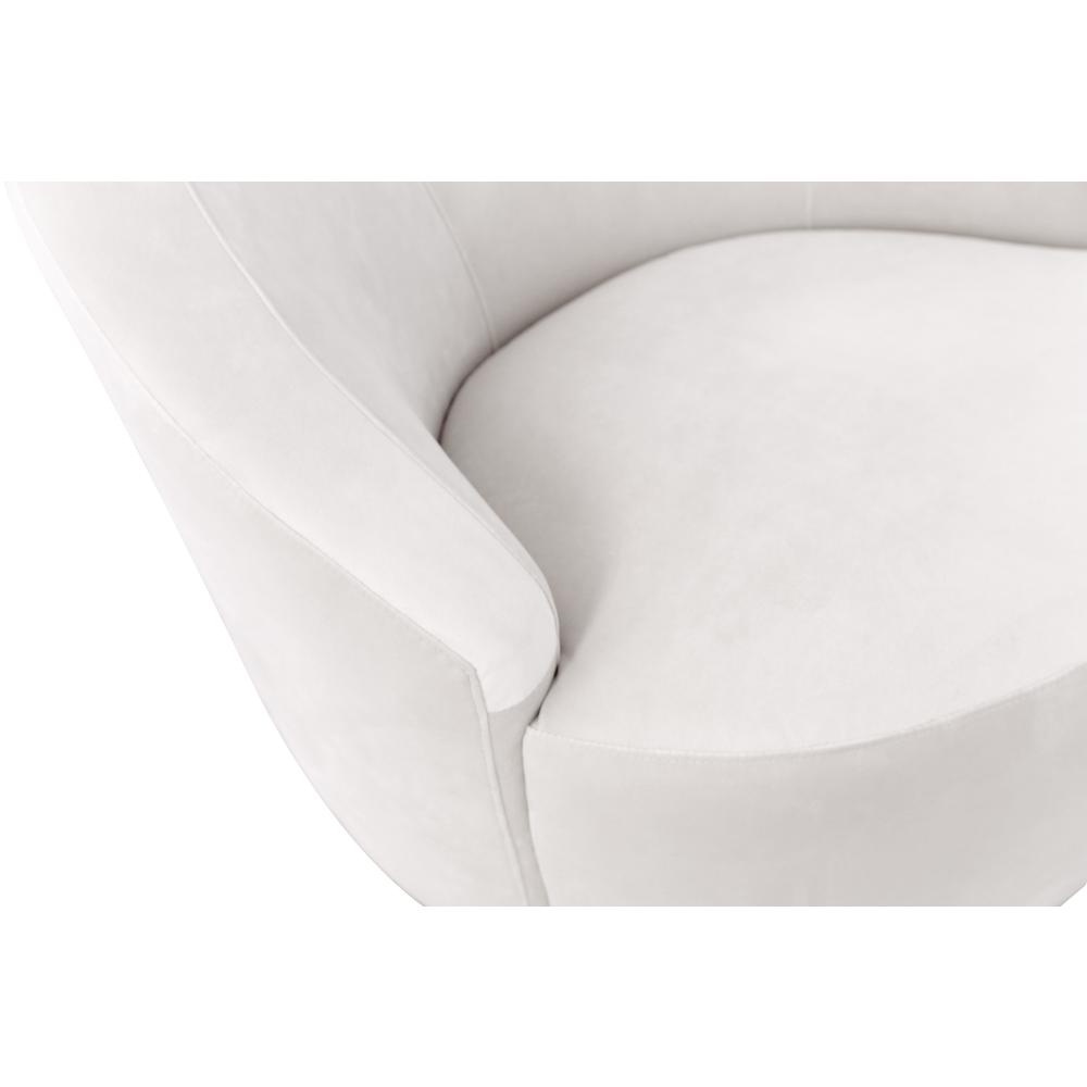 Pasargad Home Vicenza Collection Crescent Chair, White. Picture 5