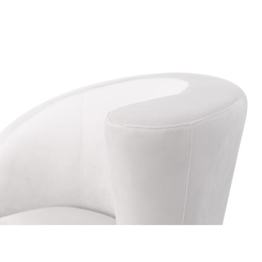 Pasargad Home Vicenza Collection Crescent Chair, White. Picture 7
