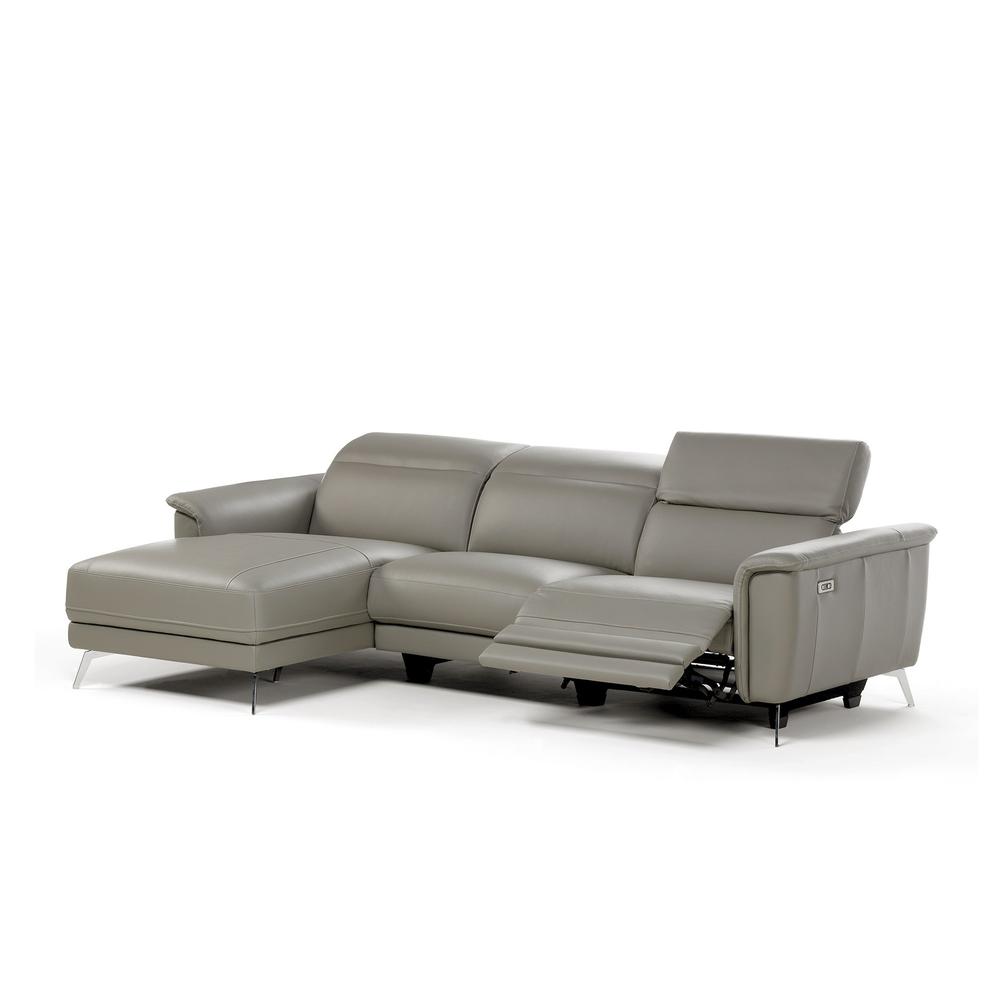 Pasargad Home Casanova Sectional Sofa with Motorized Foot Rest & Adjustable Headrests, Left Hand Facing - PID-501TP-L. The main picture.