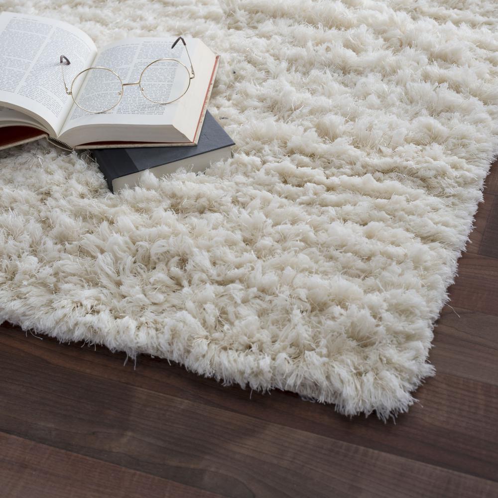 Paris Shag Collection Hand-Woven Poly & Cotton Shaggy Area Rug- 12' 0" X 15' 0" - PPSR-13121 12x15. Picture 3