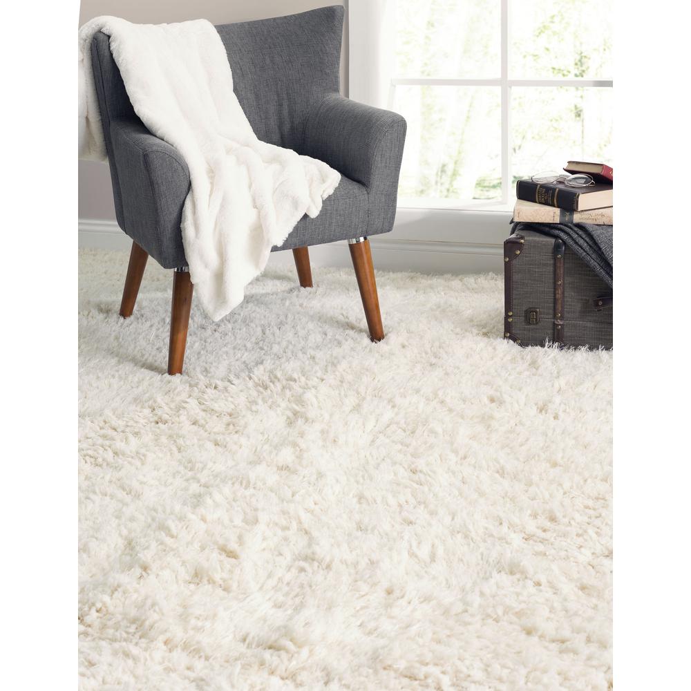 Paris Shag Collection Hand-Woven Poly & Cotton Shaggy Area Rug- 12' 0" X 15' 0" - PPSR-13121 12x15. Picture 6