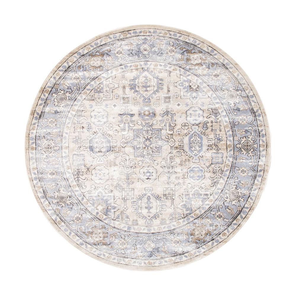 Pasargad Home Majestic Design Power Loom Round Rug - 6' 0" X 6' 0" - PRC-1022BB 6x6. Picture 1