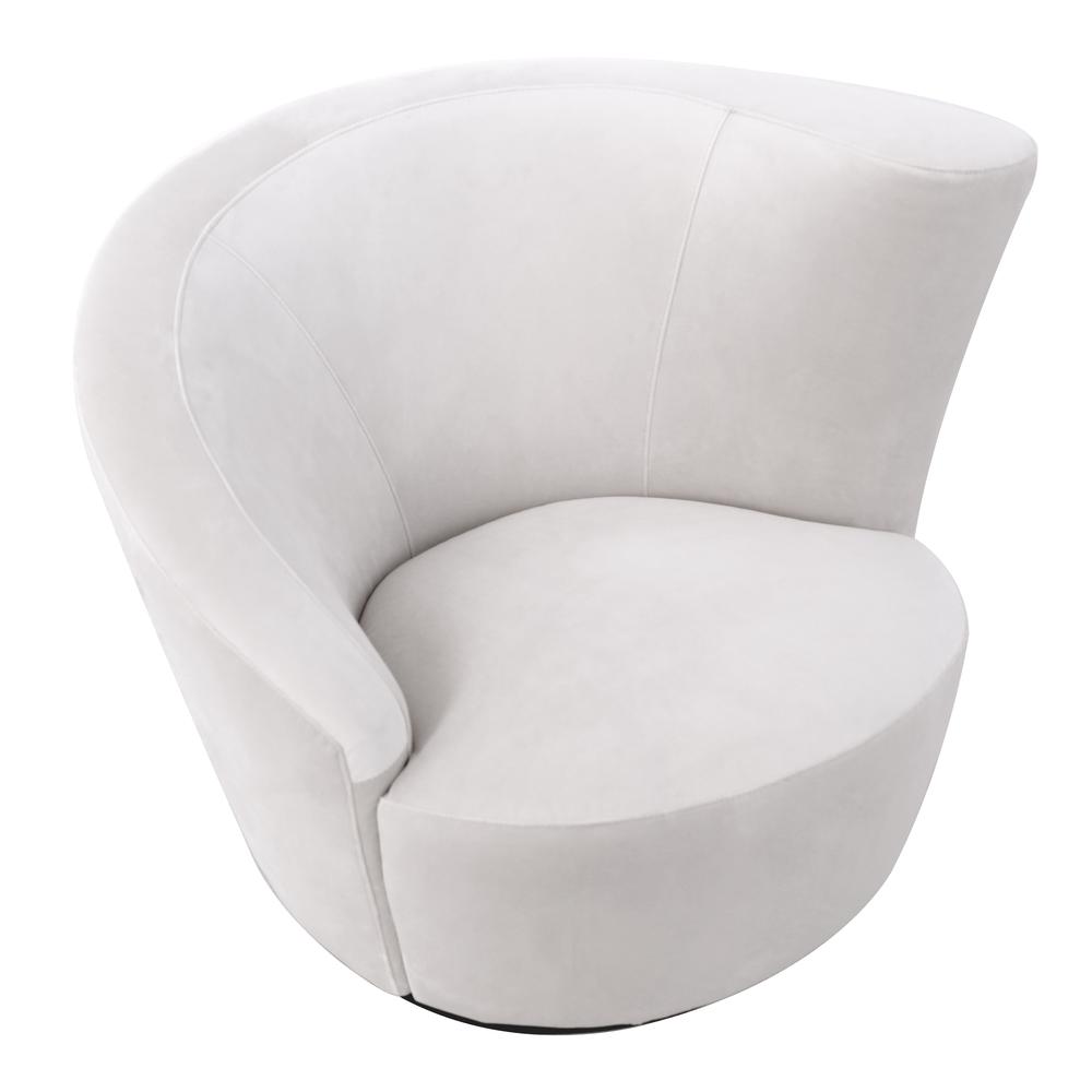 Pasargad Home Vicenza Collection Crescent Chair, White. Picture 4