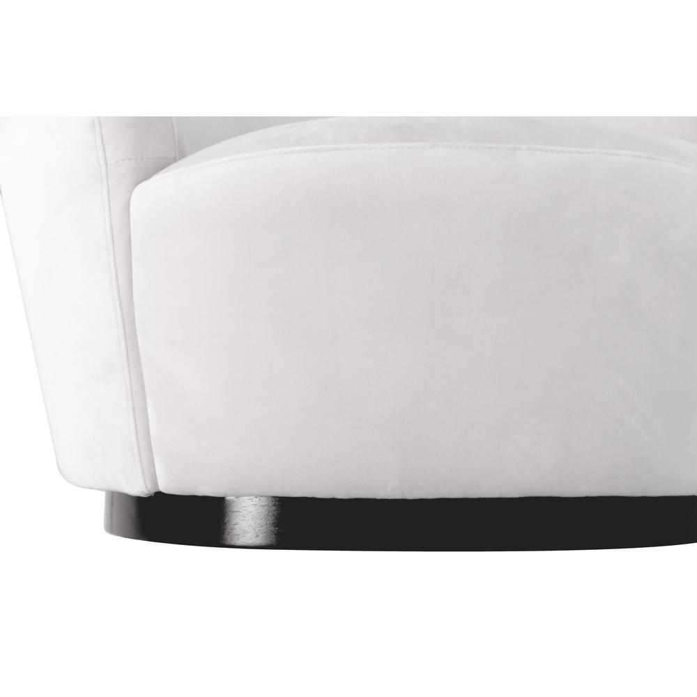 Pasargad Home Vicenza Collection Crescent Chair, White. Picture 6