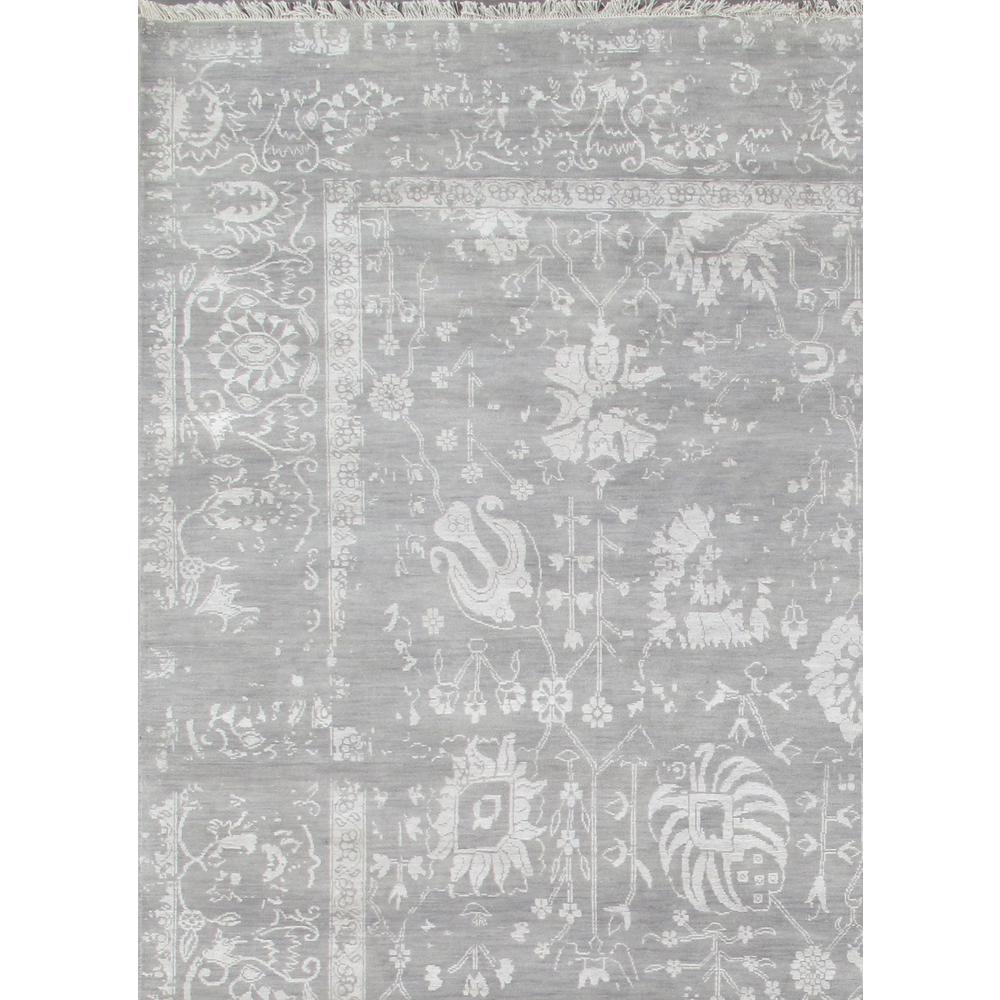 Pasargad Home Transitional Collection Hand-Knotted Silk & Wool Area Rug- 8' 0" X 10' 2" - VASE-2 8x10. Picture 3
