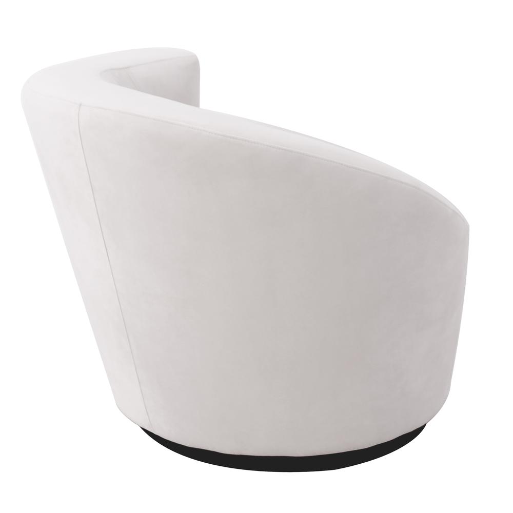 Pasargad Home Vicenza Collection Crescent Chair, White. Picture 3