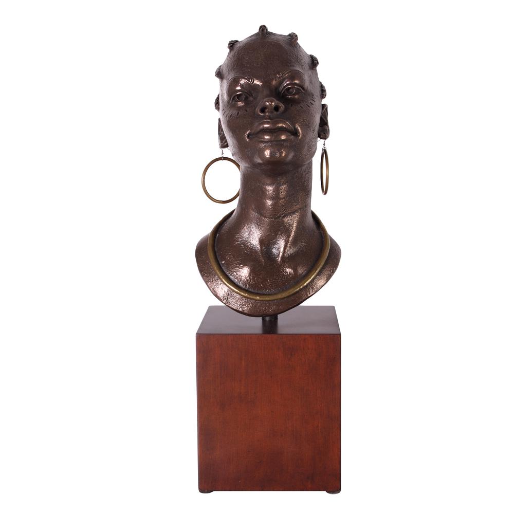 African Queen Bust on Stand. Picture 1