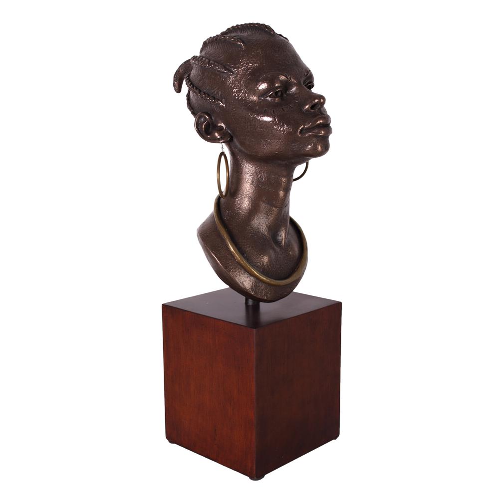 African Queen Bust on Stand. Picture 2