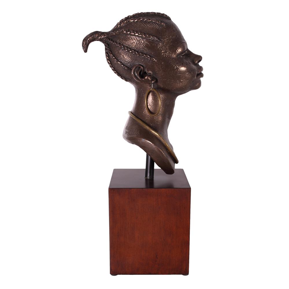 African Queen Bust on Stand. Picture 3