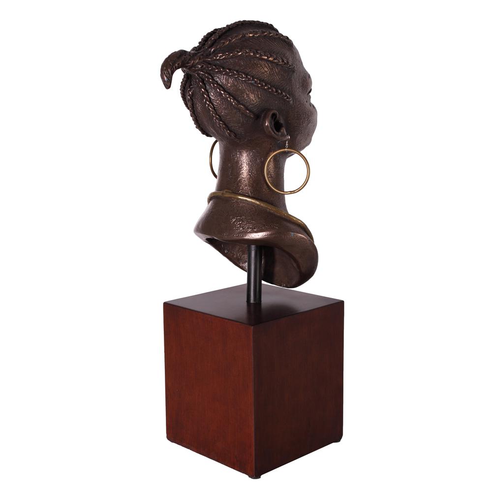 African Queen Bust on Stand. Picture 4