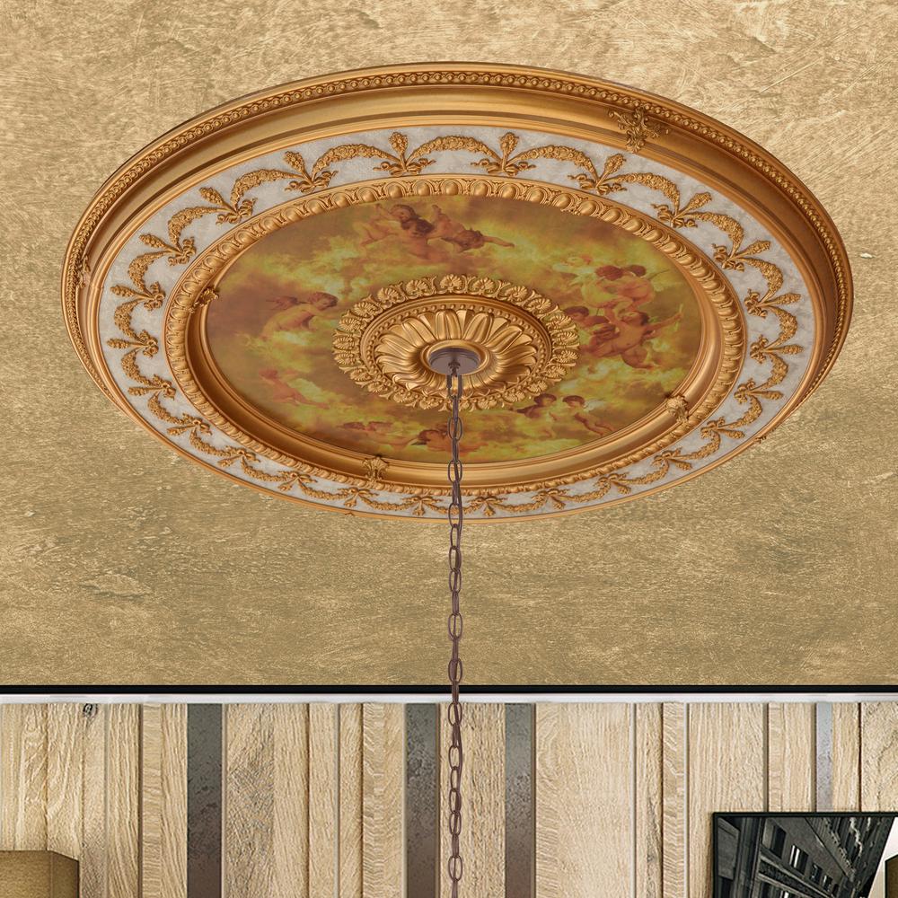 Sistine Chapel Classical Round Chandelier Ceiling Medallion 63. Picture 4
