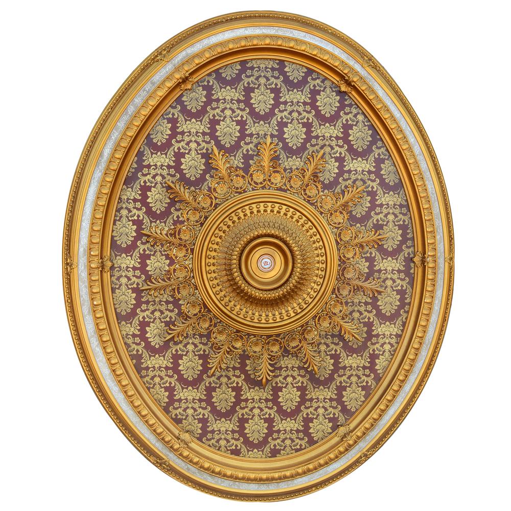 Brocade Oval Chandelier Ceiling Medallion 79 inches. Picture 1