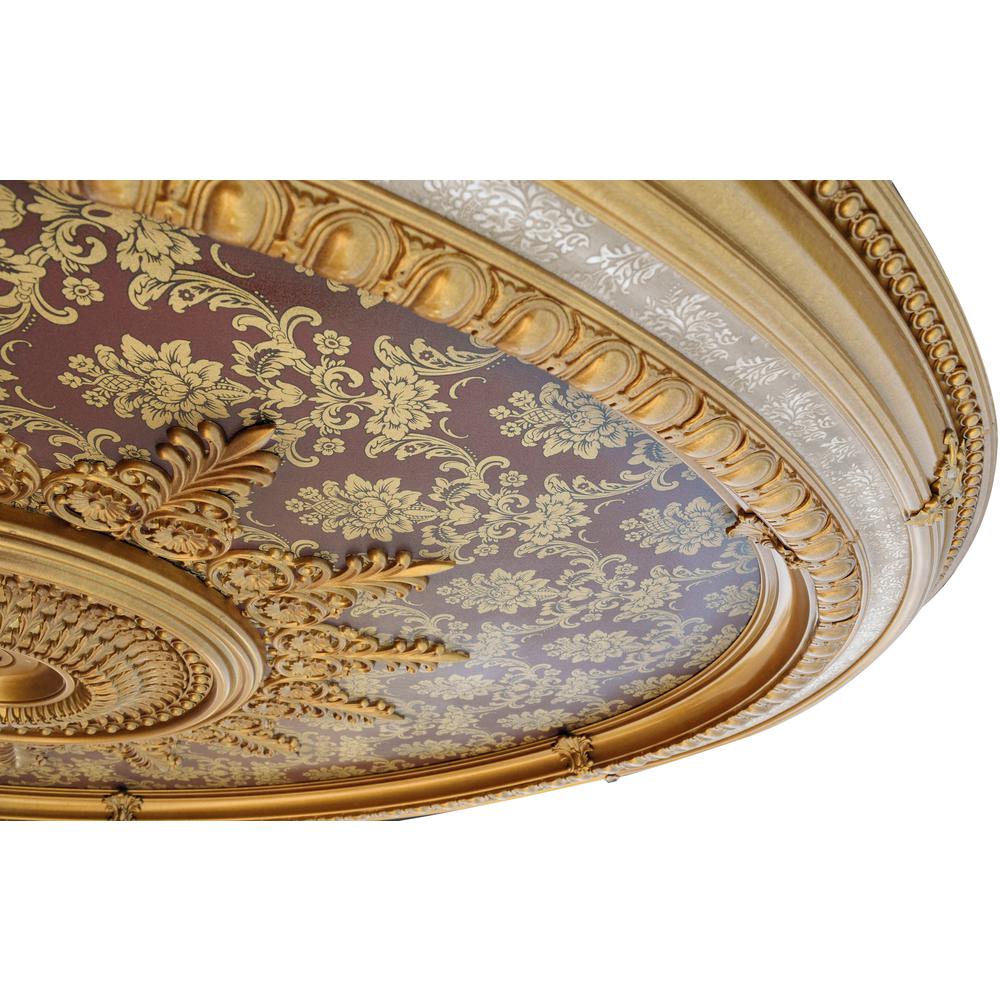 Brocade Oval Chandelier Ceiling Medallion 79 inches. Picture 2