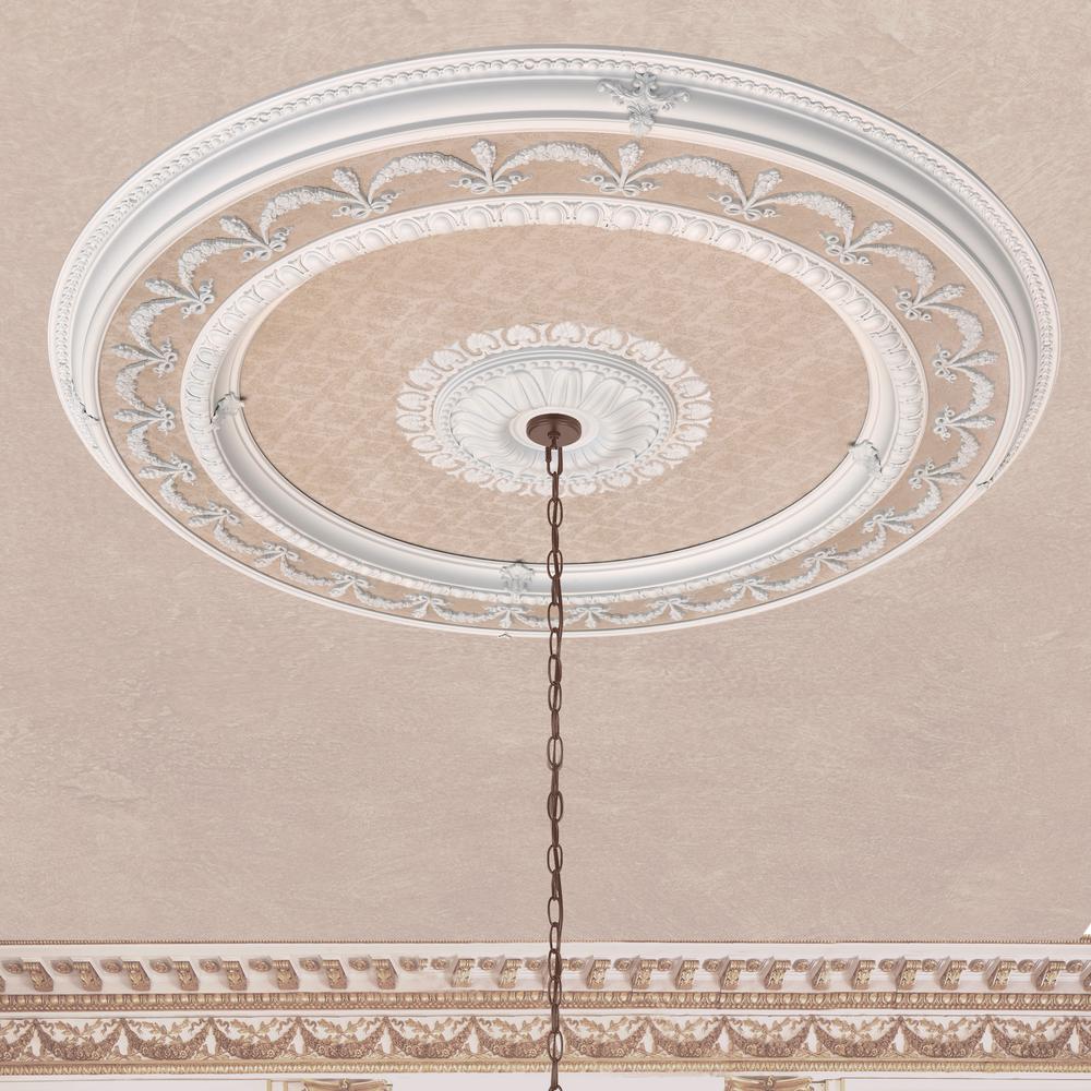 Blanco Wreath Round Chandelier Ceiling Medallion 63. The main picture.