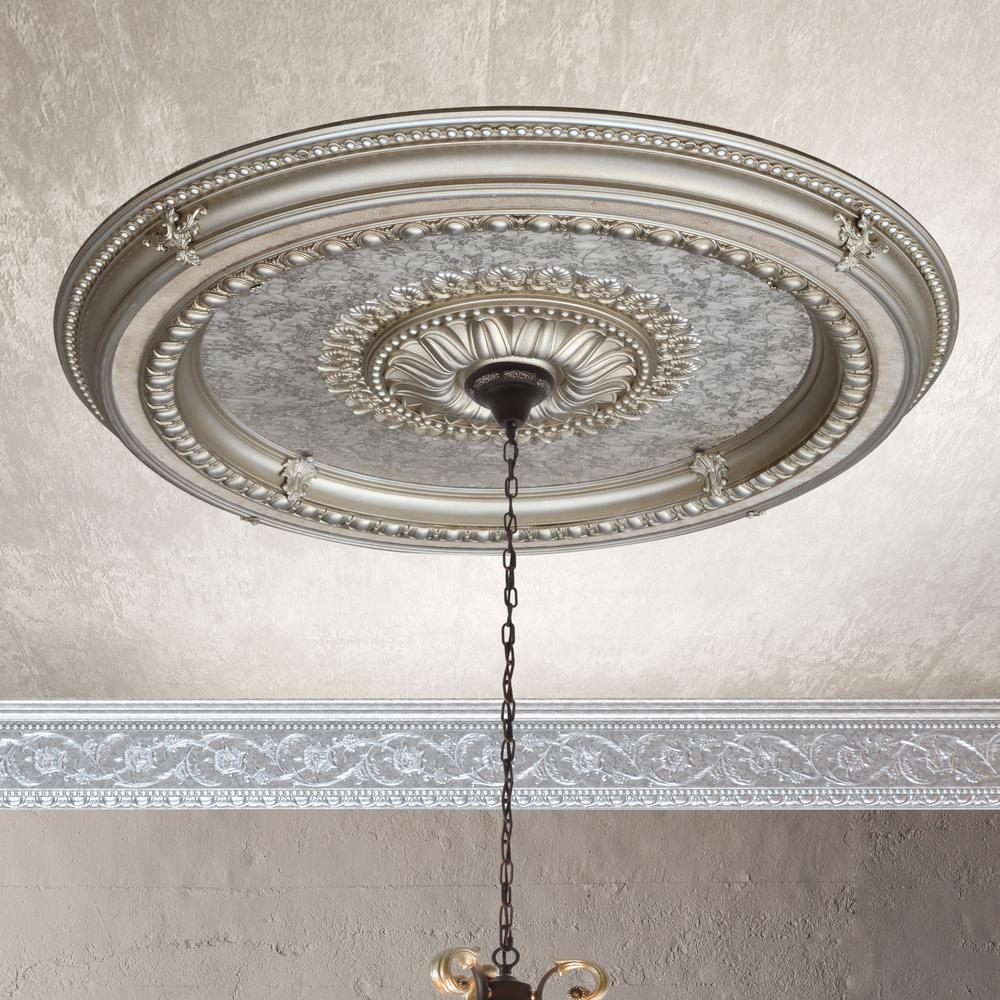 Champagne Round Chandelier Ceiling Medallion 47. Picture 5