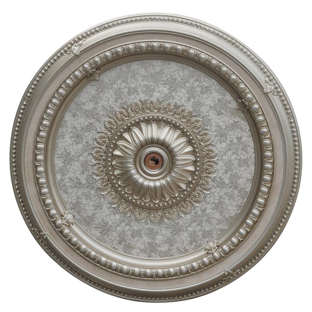 Champagne Round Chandelier Ceiling Medallion 47. Picture 1