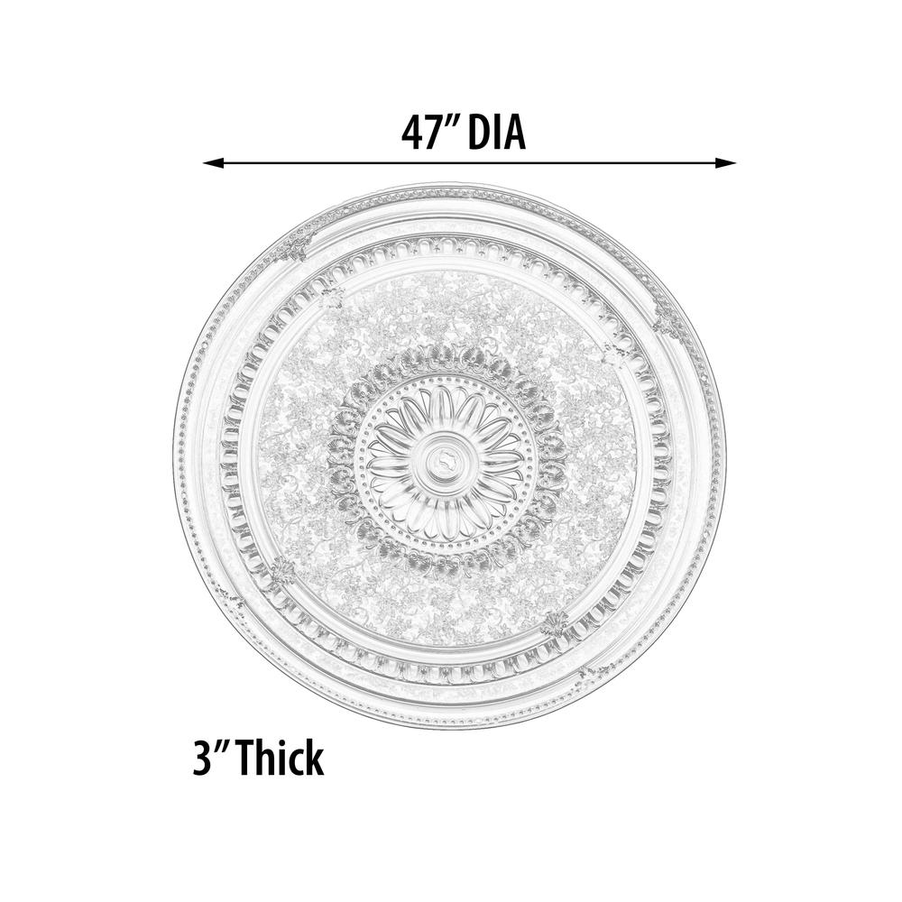 Champagne Round Chandelier Ceiling Medallion 47. Picture 4