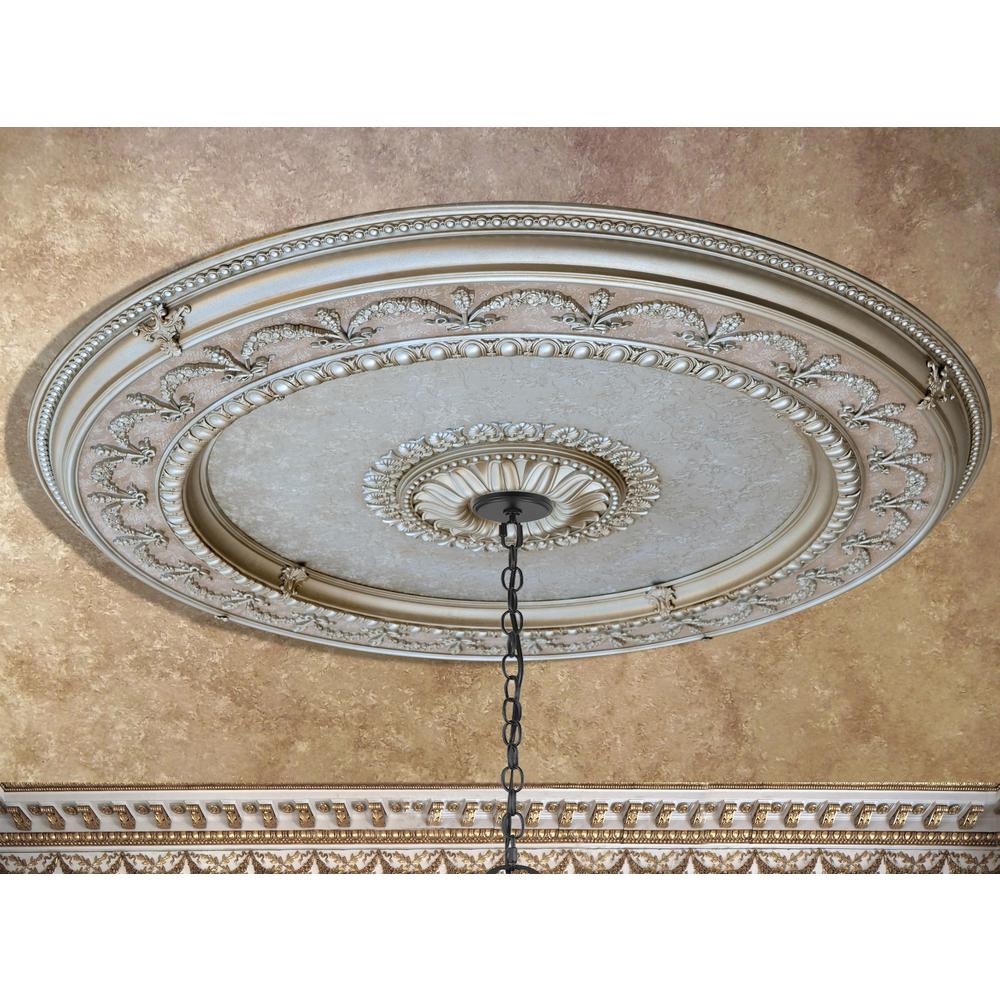 Champagne Large Round Ceiling Medallion 63. The main picture.