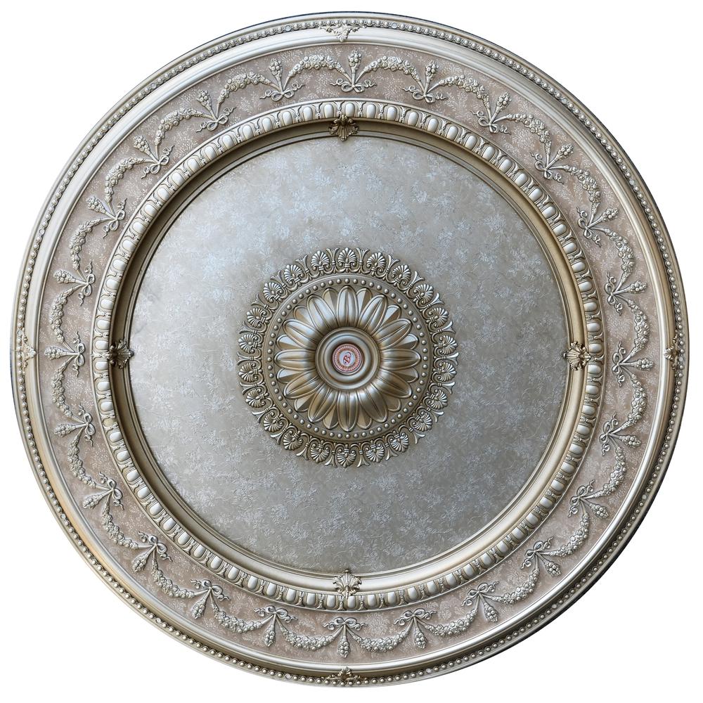 Champagne Large Round Ceiling Medallion 63. Picture 1