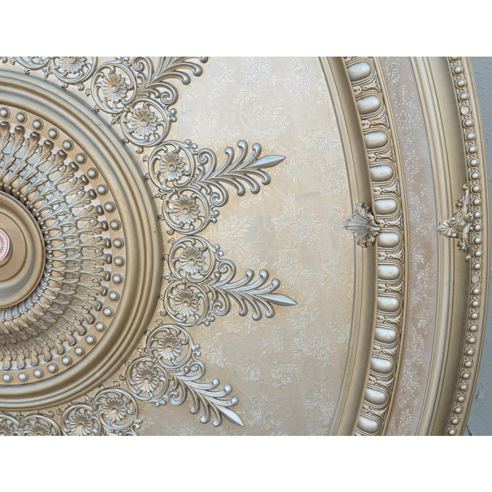 Champagne Large Oval Chandelier Ceiling Medallion 79 inches. Picture 2