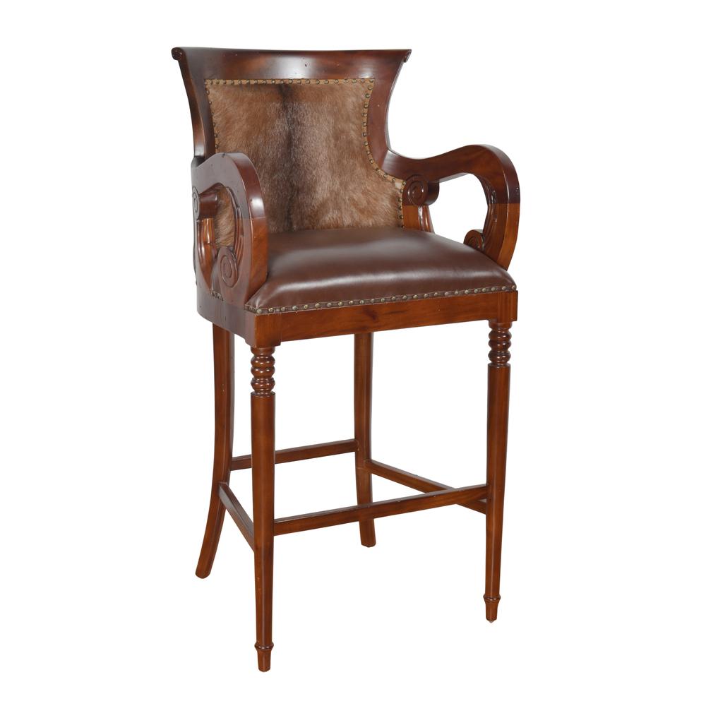 French Lodge Fur Bar Stool VE. Picture 1