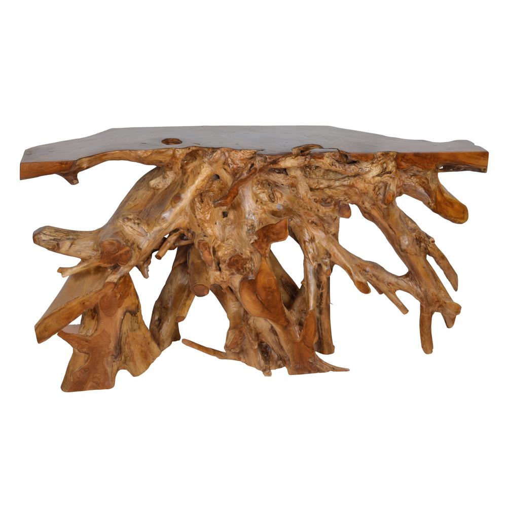 Natural Teak Root Free Form Console. Picture 1