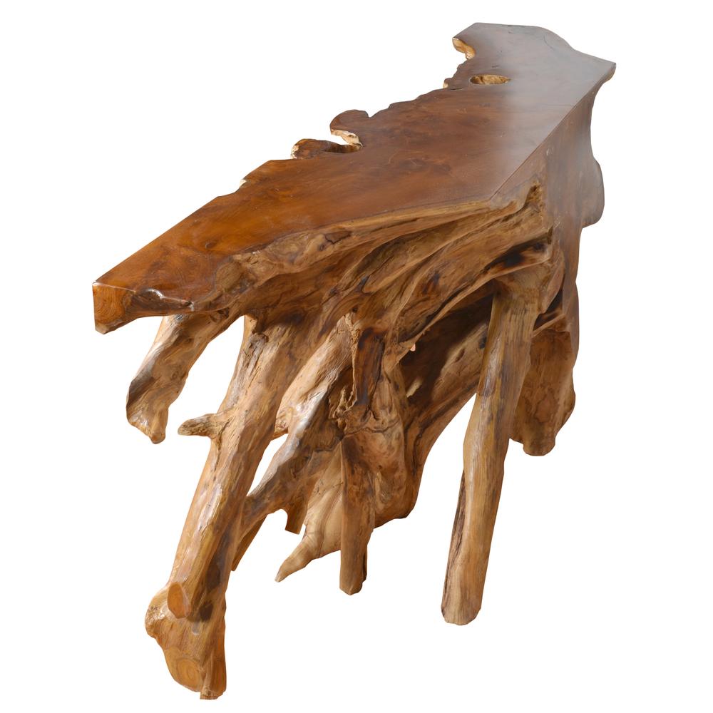 Natural Teak Root Free Form Console. Picture 2