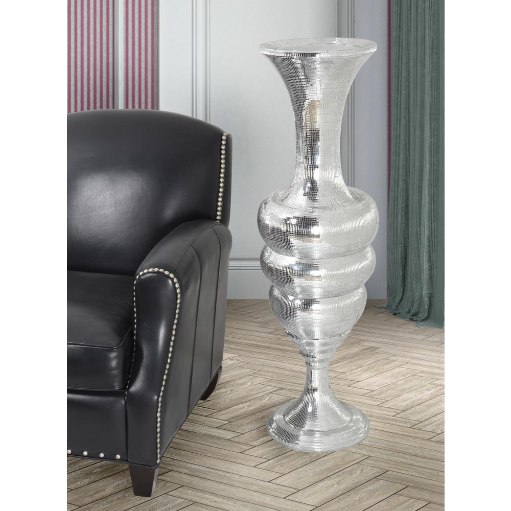Silver Brilliance Tall Vase. Picture 1