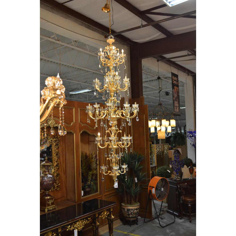 Alonzo Brushed Gold Chandelier. Picture 2