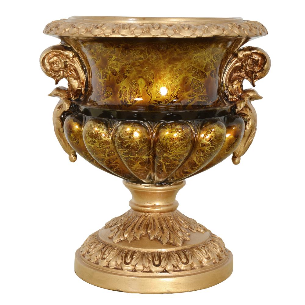 Golden Swirl Classic Vase 12.75. Picture 1