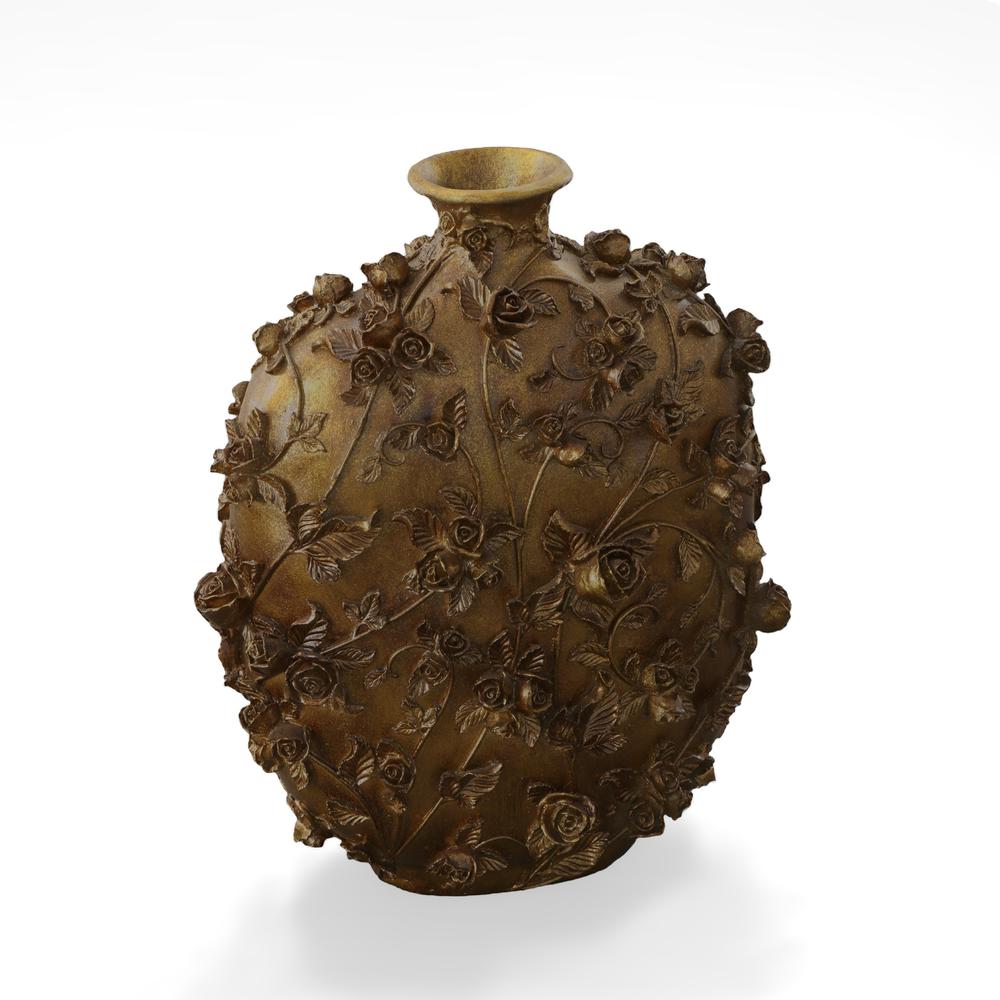 Golden Garden Jar Vase. Picture 1