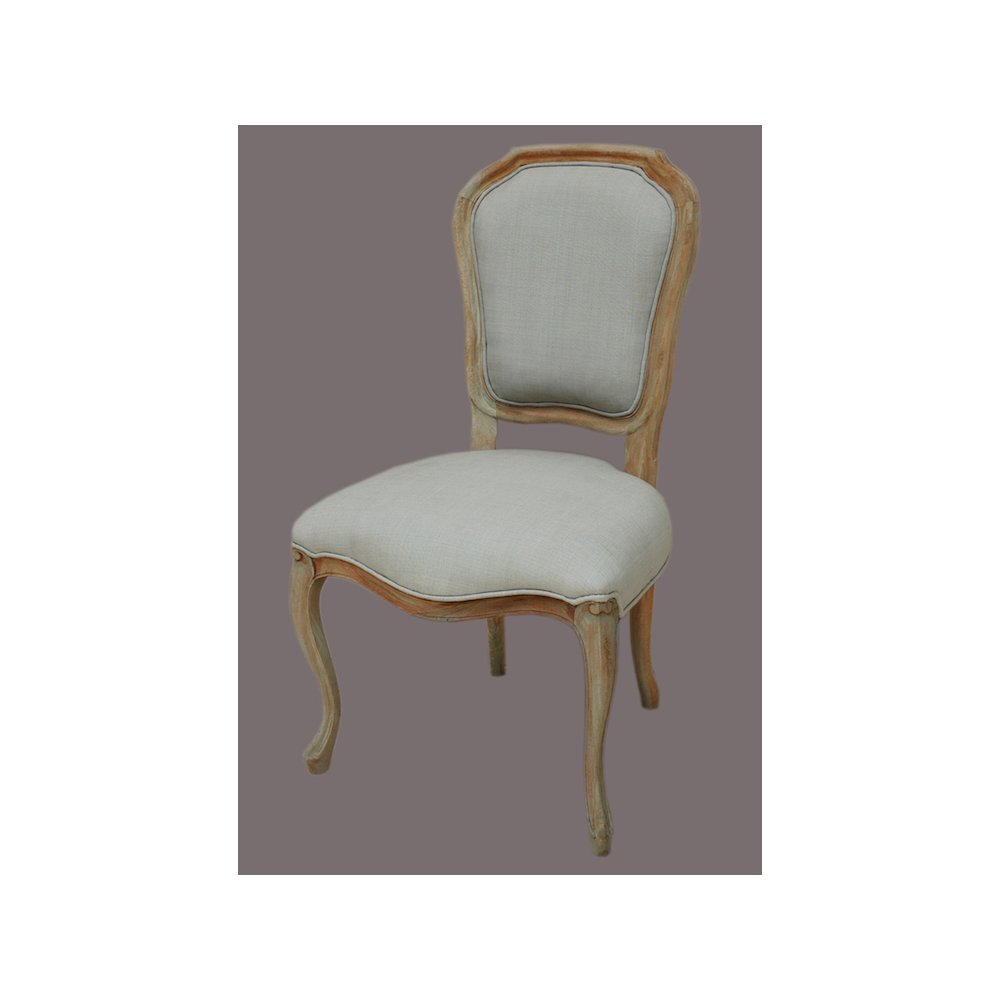 Farmhouse  Side Linen Chair. Picture 1