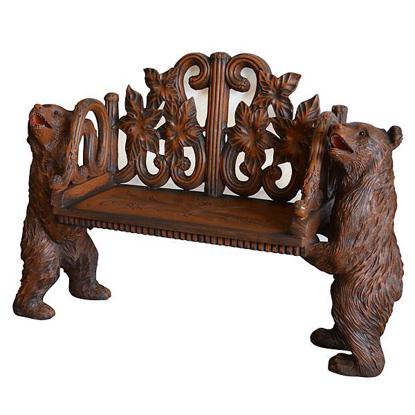 Two Bears Holding Bench. Picture 1